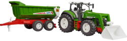 BRUDER Roadmax tractor with front loader and tipping trailer (03452) Figurina