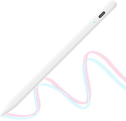 Techsuit Stylus Pen pentru Tableta, Bluetooth, Type-C, 130mAh, 5V, 0.2A, Palm Rejection, Tilt Pressure Sense - Techsuit (AC10-CP) - White (KF2342766)