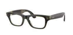 Ray-Ban Meta Blayzer Optics Universal Fit - Shiny Transparent Dark Olive - Demo Lens (Large) (RW7001 8530 54)