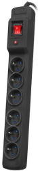 ARMAC Multi M6 | Power strip | anti-surge system, 6 sockets, 5m cable, black (MULTI M6 5M BLACK)