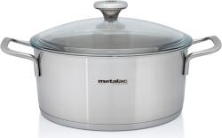 Metalac Cratita 4.4l cu capac din sticla Santino Metalacinox/24cm/4.4l (376598)