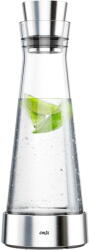 emsa FLOW Slim cooling carafe made of glass, jug (transparent/stainless steel, with cooling station) (514233)