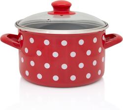 Metalac Oala 3l cu capac din sticla Tufne Metalacemail/18cm/3l (368888)
