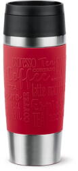 Tefal Termos Tefal Travel Mug Classic N2020410, inox, 0.36 L, 100% etanș, functie Quick Press, argintiu & rosu (4168430013727)