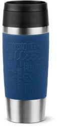 Tefal Termos Tefal Travel Mug Classic N2020310, inox, 0.36 L, 100% etanș, functie Quick Press, argintiu & albastru (4168430013710)