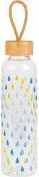 CAMBRIDGE CM06991 Raindrops Glass Bottle 550ml with Bamboo Lid (T-MLX49403)