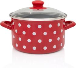 Metalac Oala 5l cu capac din sticla Tufne Metalacemail/22cm/5l (368928)