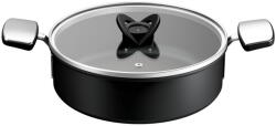 Tefal Cratita cu capac Tefal Excellence+ G3307053, 24 cm, 5 L, invelis antiaderent, tehnologie FUSIONCORE, Thermo-Signal, manere nituite, aluminiu, inductie, negru (3168430383296)