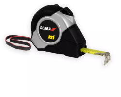 Dedra Ruletă de măsurat 3m/16mm, auto-blocare, magnet, carcasă din cauciuc, nailon, blister (M393P)