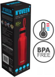 N'OVEEN Termos Noveen cu curea 500 ml, TB125 Red Shiny (TB125 Red Shiny) - vexio
