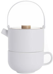 Bredemeijer Tea-for-one Umea white with Bamboo lid 142007 (142007)
