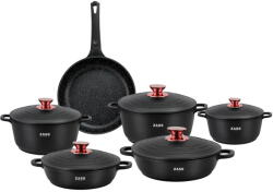 Zass Gourmet Set oale de inalta calitate din aluminiu Zass Gourmet ZG-ZCS 01, Negru (ZG-ACS 01 Negru)