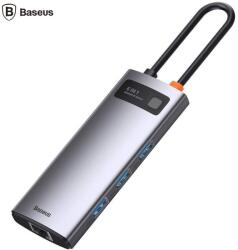 Baseus Metal Gleam CAHUB-CW0G, HDMI 4K, Ethernet RJ45, 3 x USB, Grey (CAHUB-CW0G)