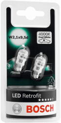Bosch Set 2 leduri retrofit W5W, lumina calda (4000K) (1 987 301 506)