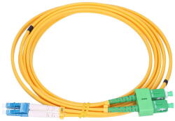Extralink SC/APC-LC/UPC | Patchcord | Single Mode, Duplex, G652D, 3mm, 1m (EX.14282)