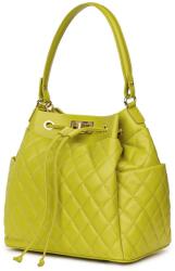 myOwn Geanta piele cu aspect matlasat Felice verde (felicevr)