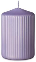  Lumânare cilindrică de Crăciun cu caneluri violet 6, 5x10 cm