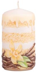  Lumânare cilindrică de Crăciun cu aromă de vanilie, colorată 6x11 cm