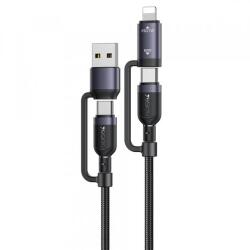 Yesido Cablu Date si Incarcare USB-C / USB-A - USB-C / Lightning Yesido CA200, 60W, 1.2m, Negru - evomag
