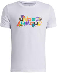 Under Armour UA B Patch Pack Wm SS White Mărime copii: 118-127 / Culoare: alb/negru (6016583-100)