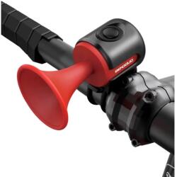 Spyral elektromos kerékpár duda, USB-ről tölthető, 120 dB, piros