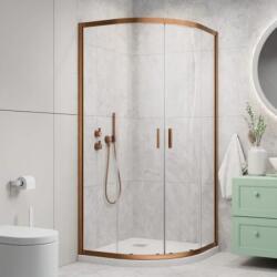 Radaway Cabina de dus, semirotunda, cu usi culisante, cupru periat, Radaway Alienta Brushed Copper A - E 10228080-93-01 (10228080-93-01)
