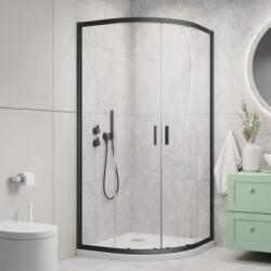 Radaway Cabina de dus, semirotunda, cu usi culisante, antracit periat, Radaway Alienta Brushed GunMetal A - E 10228080-92-01 (10228080-92-01)