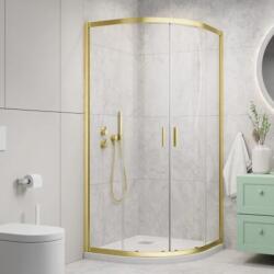 Radaway Cabina de dus, semirotunda, cu usi culisante, auriu pal periat, Radaway Alienta Brushed Light Gold A - E 10248090-98-01 (10248090-98-01)