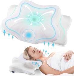 DONAMA Memory Foam ergonomikus nyakpárna oldalsó, háton és hason alvóknak, memóriahabos fejpárna