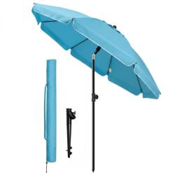 VOUNOT Napernyő 200 cm, dönthető és magasságállítható, UV 50+ védelemmel, türkiz, horgonyzóval és tárolótáskával, teraszra, erkélyre, strandra