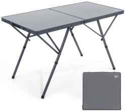 Ever Advanced Összecsukható Kempingasztal 120x60 cm XL 4-6 Személyes Piknik Asztal 60 kg Teherbírással Kertbe Erkélyre Szabadtérre