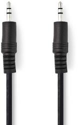Nedis Cablu audio stereo jack 3.5mm tata - jack 3.5mm tata 1m negru Nedis (CAGB22000BK10)