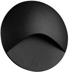 Kanlux EXIN LED O B-NW LED lépcsővilágító lámpatest, d80x48mm, 220-240V AC, 2.5W, 50lm, 4000K, IP65, fekete (39133) (39133)