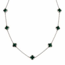 ÉkszerM Ezüst Nyakék Malachit Kővel (méret: 41-46) AD 157483