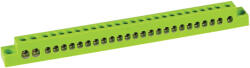 Kanlux KP-TB-63-26-G(S) Elosztóblokk (elosztósín), csatl. : 26db, 19x234x21mm (H x Sz x M), 230V AC, 63A, zöld (32633) (32633)