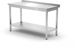 HENDI Profi Line rozsdamentes munkaasztal, fal melletti, polccal, csavarozott, 1400 × 600 mm (811481)