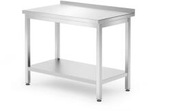 HENDI Kitchen Line rozsdamentes acél munkasztal, fal melletti, polccal, csavarozott, 1000 × 600 mm (817278)