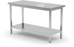 HENDI Profi Line központi rozsdamentes munkaasztal polccal, csavarozott, 1400 × 700 mm (810729)