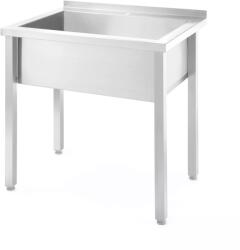 Hendi Kitchen Line rozsdamentes mosogatóasztal egy medencével, hegesztett, 800 × 600 mm (816707)