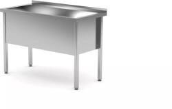 Hendi Profi Line rozsdamentes mosogatóasztal egy medencével, hegesztett, 1200 × 600 mm (813430)