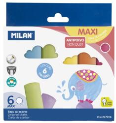 MILAN kerek színes pormentes Maxi kréta 6 db - bliszterben