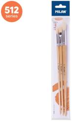 MILAN Ecsetkészlet 3 db MILAN 512 - sík/craft