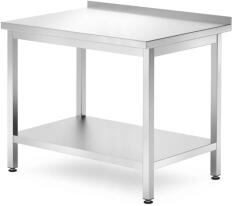 HENDI Profi Line rozsdamentes munkaasztal fal mellé, polccal, csavarozott, 1000 × 700 mm (812723)