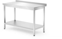 HENDI Profi Line rozsdamentes fal melletti munkaasztal polccal, csavarozott, 1200 × 700 mm (812730)