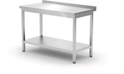 HENDI Profi Line rozsdamentes munkaasztal, fal melletti, polccal, csavarozott, 1200 × 600 mm (811474)