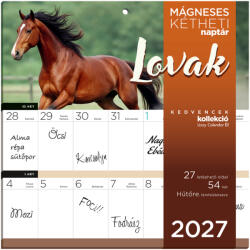 Lizzy Calendar LizzyCalendar Falinaptár 22x22 cm Mágneses 2 Heti Lovak 2027 (I7540228005)