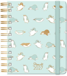 PlanAll Határidőnapló B/6 Heti Spirálozott Midi Penguin 2027 (I7540222001)