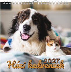 T-Calendar Falinaptár 33x33 cm Spirálozott Házi Kedvencek 2027 (L02402018)