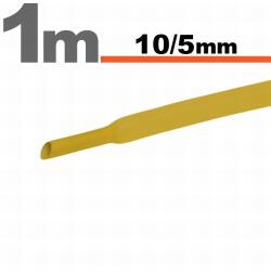  Tub termocontractabil galben 10 / 5 mm, tub izolatie cabluri, 10 m, protectie si organizare fire electrice (GLB_11023S)