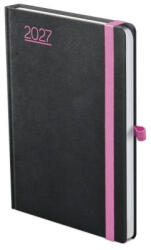 TopTimer Határidőnapló A/5 Napi Nero Fekete-Pink 2027 (T021N00E)